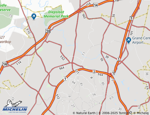 MICHELIN Beverley Agricultural Holdings Extension 1 map - ViaMichelin