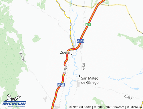 Mapa MICHELIN Zuera - ViaMichelin