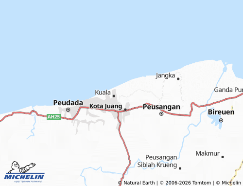 MICHELIN Kuta Baro map - ViaMichelin