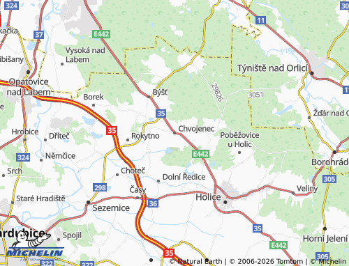 Mapa MICHELIN Chvojenec - ViaMichelin