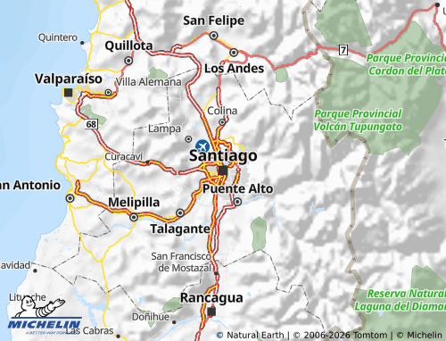 Mapa MICHELIN Metropolitana de Santiago - ViaMichelin