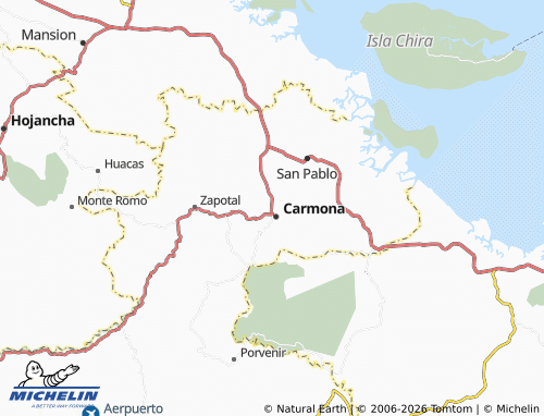 Mappa MICHELIN Carmona (Nandayure) - ViaMichelin