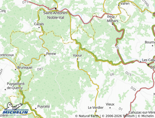 Mappa MICHELIN Vaour - ViaMichelin