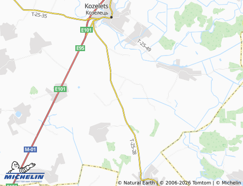 MICHELIN Bryhyntsi map - ViaMichelin