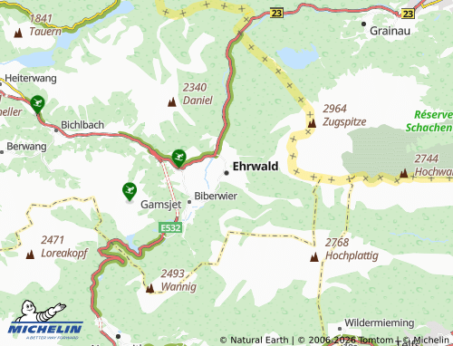 Mappa MICHELIN Ehrwald - ViaMichelin
