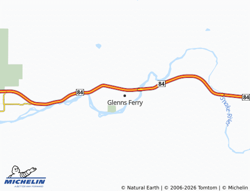 Mapa MICHELIN Glenns Ferry - ViaMichelin