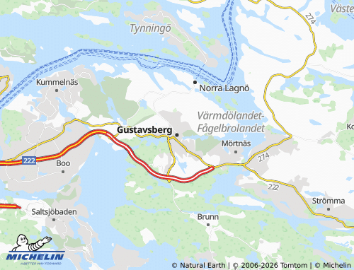 Mapa MICHELIN Gustavsberg - ViaMichelin