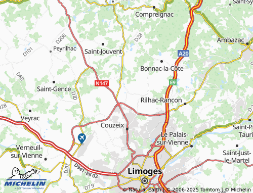 MICHELIN-Landkarte Bourdelas - ViaMichelin