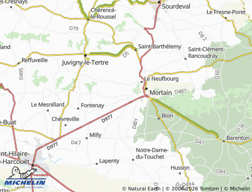 MICHELIN Romagny-Fontenay map - ViaMichelin