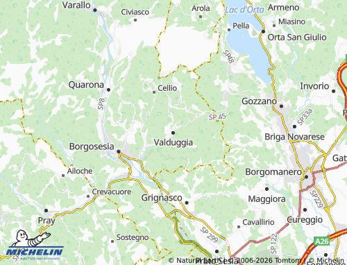 Mapa MICHELIN Valduggia - ViaMichelin