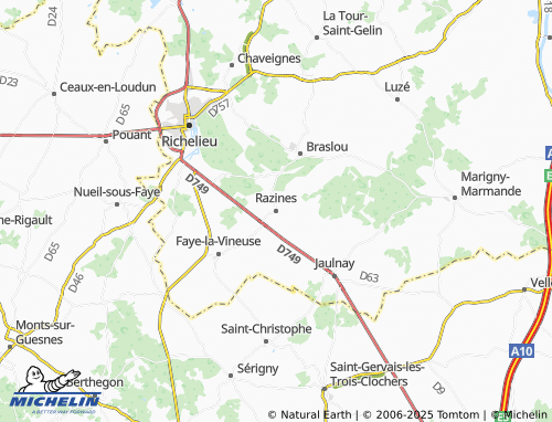 Mapa MICHELIN Razines - ViaMichelin