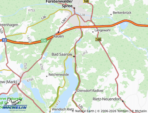 Kaart MICHELIN Bad Saarow - ViaMichelin