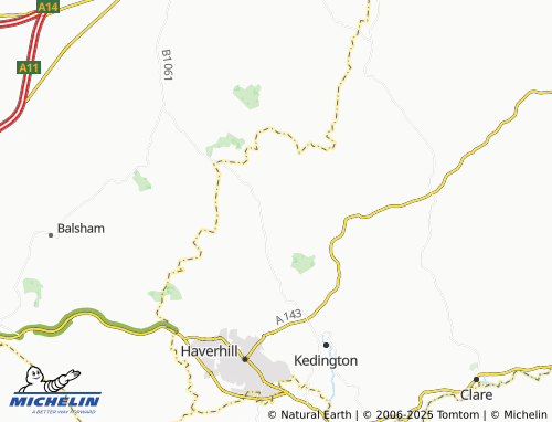 Mapa MICHELIN Little Bradley - ViaMichelin