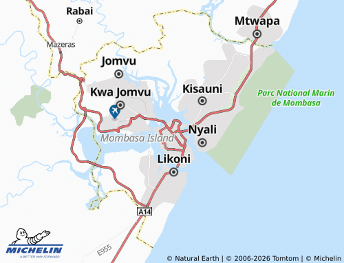 MICHELIN Ziwani map - ViaMichelin