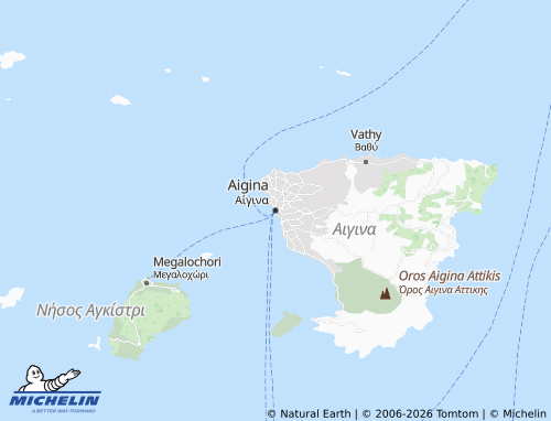 MICHELIN Aigina map - ViaMichelin