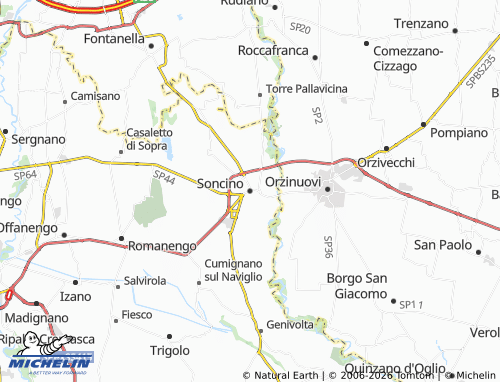 MICHELIN Soncino map - ViaMichelin