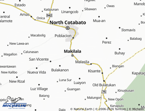 MICHELIN Makilala map - ViaMichelin