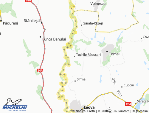 Mappa MICHELIN Tochile-Răducani - ViaMichelin