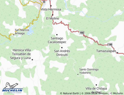 Mappa MICHELIN San Andrés Dinicuiti - ViaMichelin