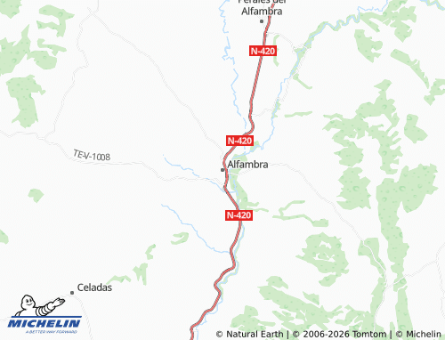 Kaart MICHELIN Alfambra - ViaMichelin
