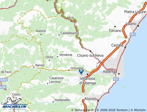 Carte MICHELIN Arnasco - ViaMichelin