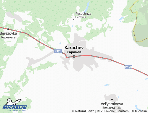 Carte MICHELIN Karachev - ViaMichelin