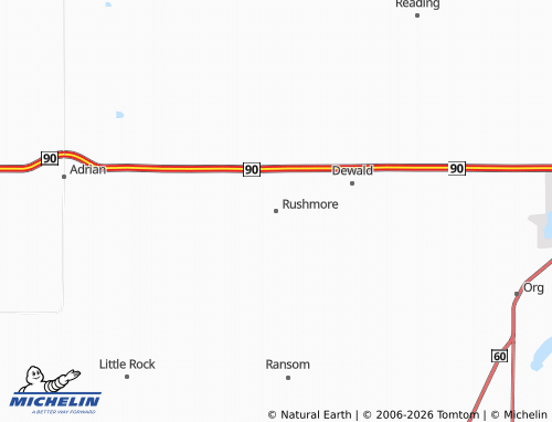 Mapa MICHELIN Rushmore - ViaMichelin