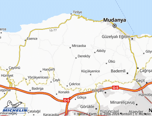 Kaart MICHELIN Dereköy - ViaMichelin