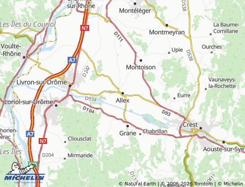 MICHELIN Allex map - ViaMichelin