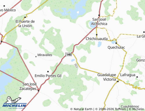 Mapa MICHELIN San Luis Atexcac - ViaMichelin