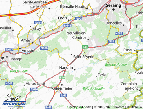 MICHELIN Saint-Séverin map - ViaMichelin