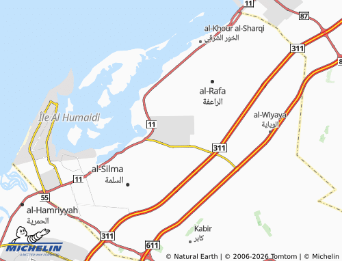MICHELIN Umm Al Thuoob map - ViaMichelin