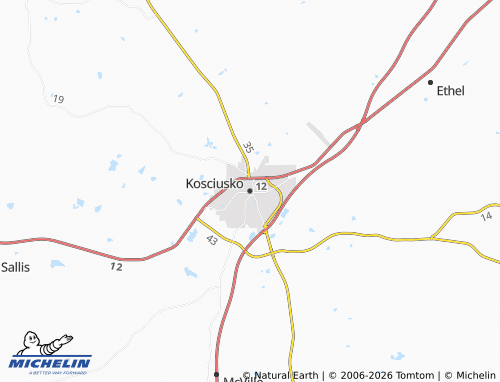 Mapa MICHELIN Kosciusko - ViaMichelin