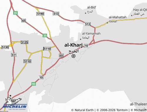 MICHELIN Al Kharj map - ViaMichelin