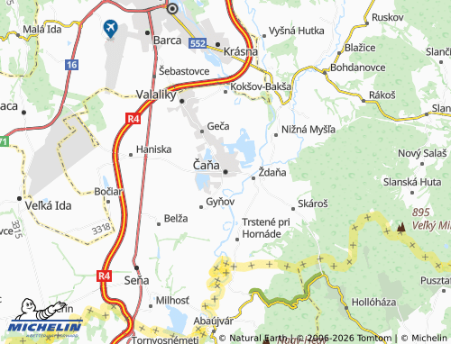 MICHELIN-Landkarte Čaňa - ViaMichelin