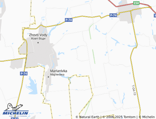 MICHELIN Chervona Poliana map - ViaMichelin