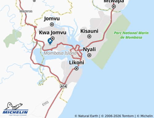 MICHELIN Tangana map - ViaMichelin