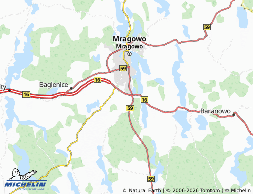 MICHELIN Nikutowo map - ViaMichelin