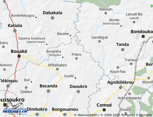 MICHELIN Prikro map - ViaMichelin