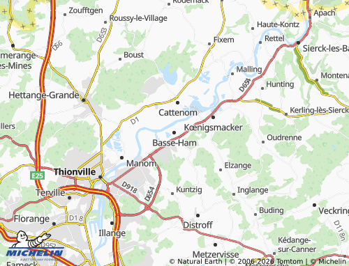 Mapa MICHELIN Basse-Ham - ViaMichelin