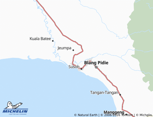 MICHELIN Padang Geulumpang map - ViaMichelin