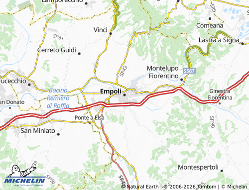 MICHELIN Empoli map - ViaMichelin