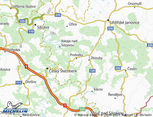 MICHELIN Podveky map - ViaMichelin