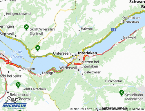 Carte MICHELIN Unterseen - ViaMichelin