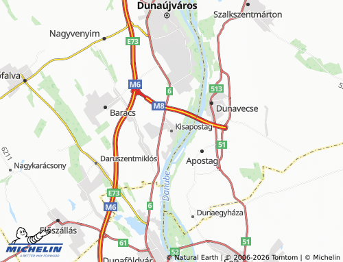 MICHELIN Kisapostag map - ViaMichelin
