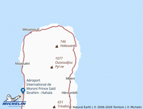 MICHELIN Madjéouéni map - ViaMichelin