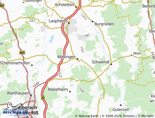 Mapa MICHELIN Mietingen - ViaMichelin