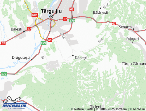 MICHELIN Dănești map - ViaMichelin