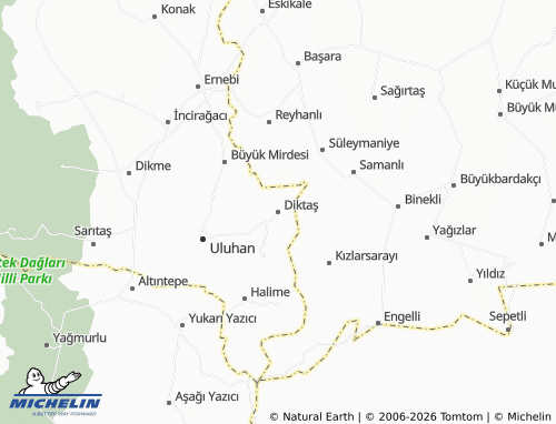 MICHELIN Diktaş map - ViaMichelin
