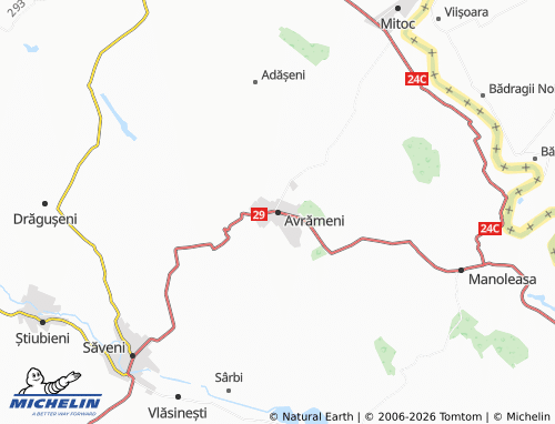 MICHELIN Avrămeni map - ViaMichelin